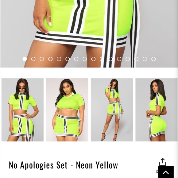NWT!! Fashion Nova Neon 2 Piece - Picture 1 of 3